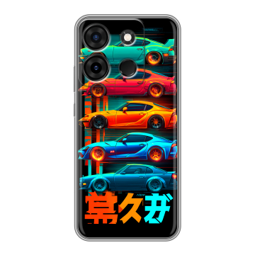 Силиконовый чехол на Infinix Smart 7 Plus с принтом машины тачки Силиконовый чехол на Infinix Smart 7 Plus с принтом машины тачки