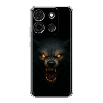 Силиконовый чехол на Infinix Smart 7 Plus с принтом Волк Силиконовый чехол на Infinix Smart 7 Plus с принтом Волк
