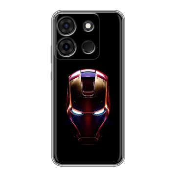 Силиконовый чехол на Infinix Smart 7 Plus с принтом IronMan Железный человек
