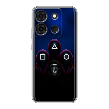 Силиконовый чехол на Infinix Smart 7 Plus с принтом Игра Кальмара Силиконовый чехол на Infinix Smart 7 Plus с принтом Игра Кальмара