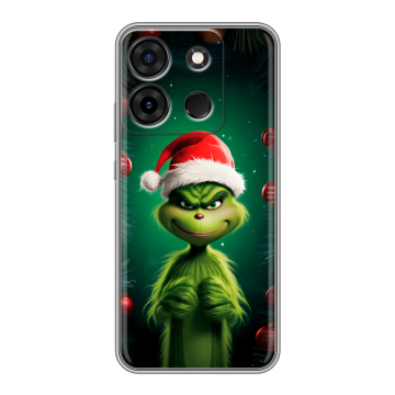 Силиконовый чехол на Infinix Smart 7 Plus с принтом Гринч Новый год Рождество Силиконовый чехол на Infinix Smart 7 Plus с принтом Гринч Новый год Рождество