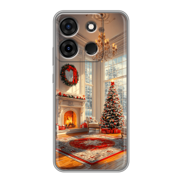 Силиконовый чехол на Infinix Smart 7 Plus с принтом Новый год Силиконовый чехол на Infinix Smart 7 Plus с принтом Новый год