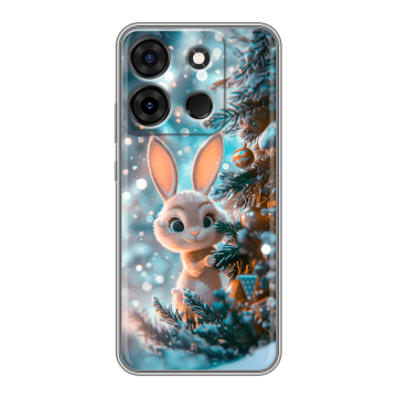 Силиконовый чехол на Infinix Smart 7 Plus с принтом Новый год