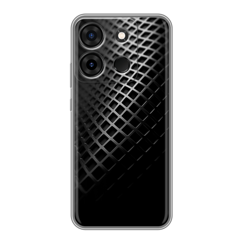 Силиконовый противоударный чехол на Infinix Smart 7 Plus с принтом Текстура металла Силиконовый противоударный чехол на Infinix Smart 7 Plus с принтом Текстура металла