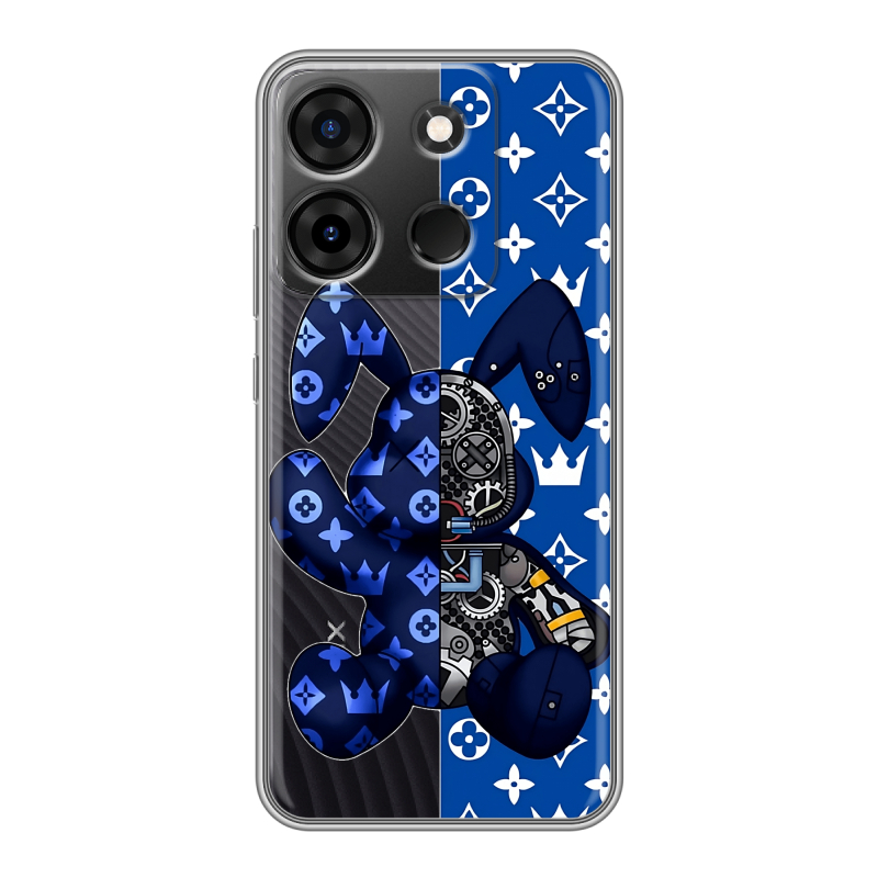 Силиконовый чехол на Infinix Smart 7 Plus с принтом Луи робот Силиконовый чехол на Infinix Smart 7 Plus с принтом Луи робот