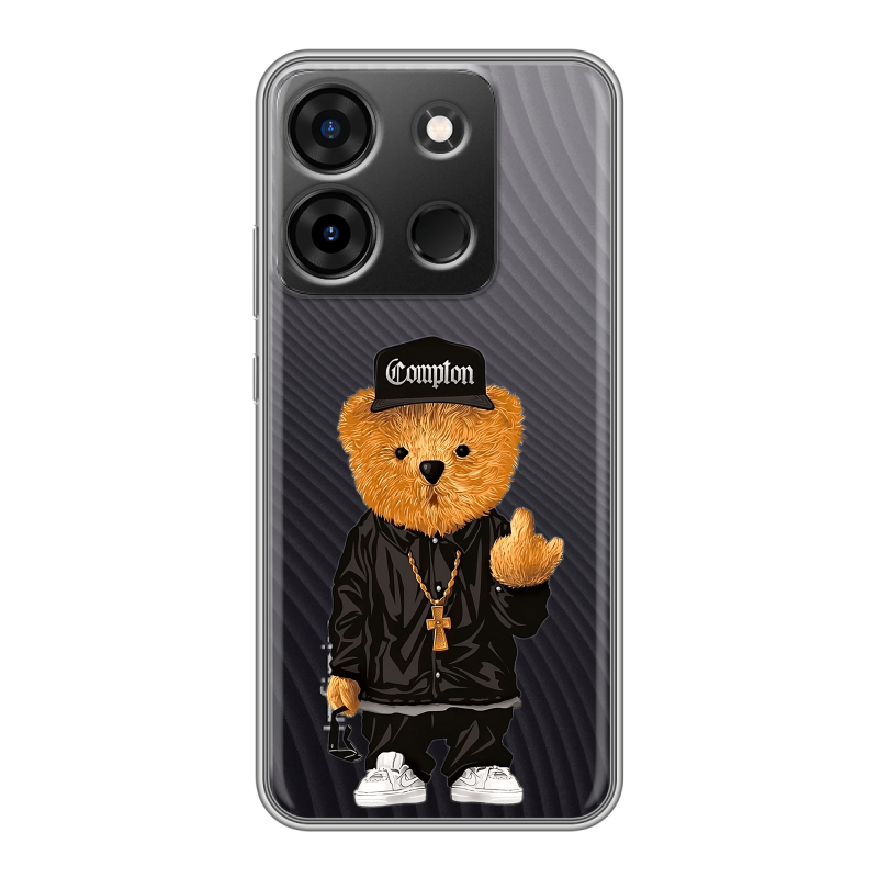 Силиконовый чехол на Infinix Smart 7 Plus с принтом Плюшевый медведь Силиконовый чехол на Infinix Smart 7 Plus с принтом Плюшевый медведь