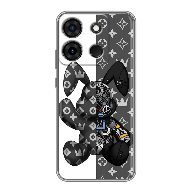 Силиконовый чехол на Infinix Smart 7 Plus с принтом Луи робот Силиконовый чехол на Infinix Smart 7 Plus с принтом Луи робот