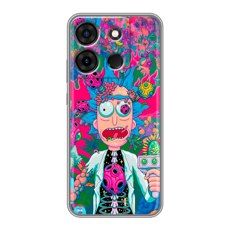 Силиконовый чехол на Infinix Smart 7 Plus с принтом Рик и Морти Rick Morty Силиконовый чехол на Infinix Smart 7 Plus с принтом Рик и Морти Rick Morty