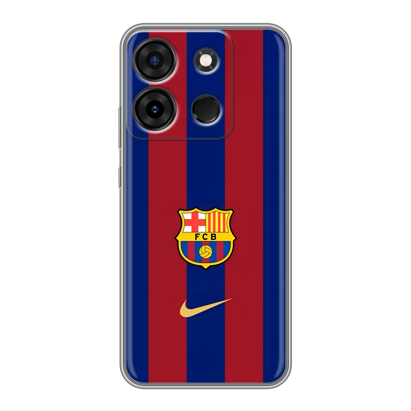 Силиконовый противоударный чехол на Infinix Smart 7 Plus с принтом Барселона Barcelona Силиконовый противоударный чехол на Infinix Smart 7 Plus с принтом Барселона Barcelona