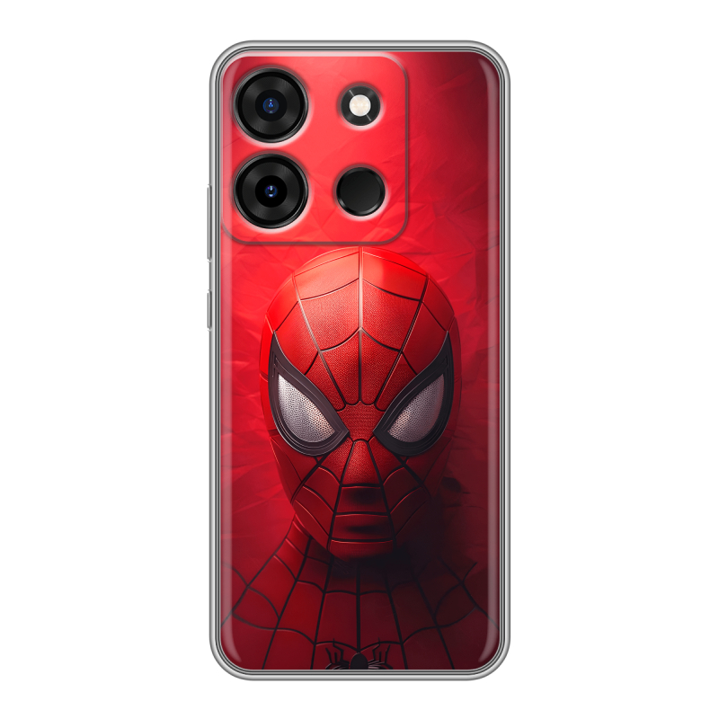Силиконовый противоударный чехол на Infinix Smart 7 Plus с принтом Spiderman Человек паук Силиконовый противоударный чехол на Infinix Smart 7 Plus с принтом Spiderman Человек паук