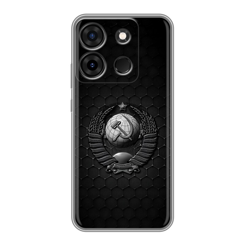 Силиконовый чехол на Infinix Smart 7 Plus с принтом Герб Флаг СССР Силиконовый чехол на Infinix Smart 7 Plus с принтом Герб Флаг СССР