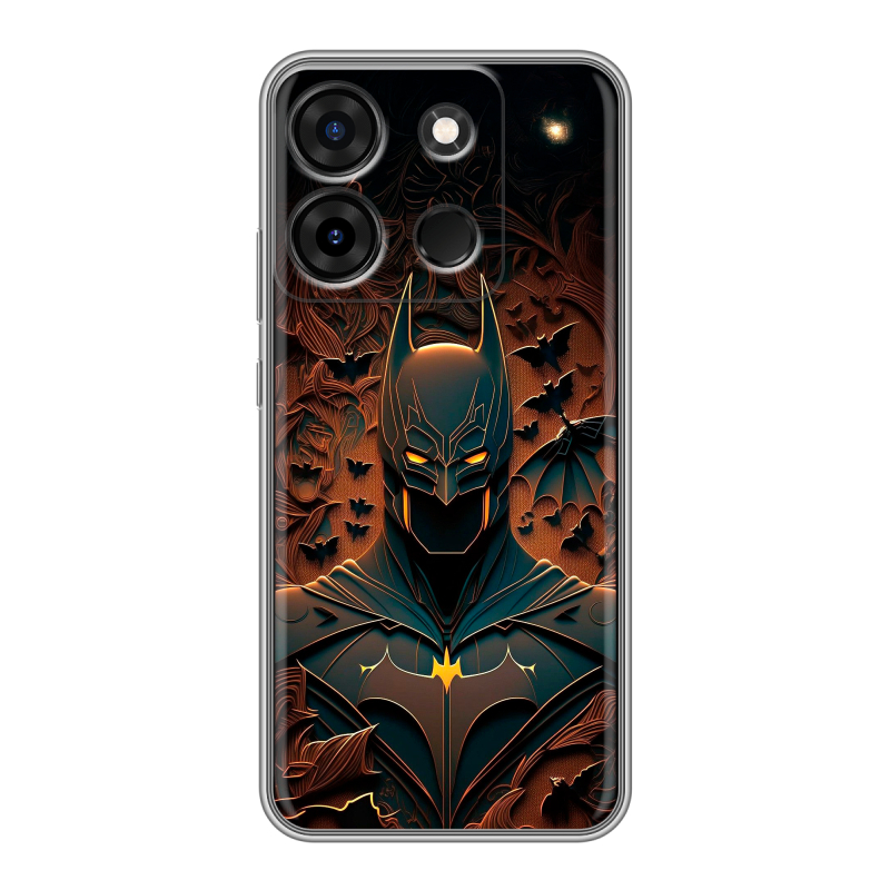 Силиконовый противоударный чехол на Infinix Smart 7 Plus с принтом Batman Бэтмен Силиконовый противоударный чехол на Infinix Smart 7 Plus с принтом Batman Бэтмен