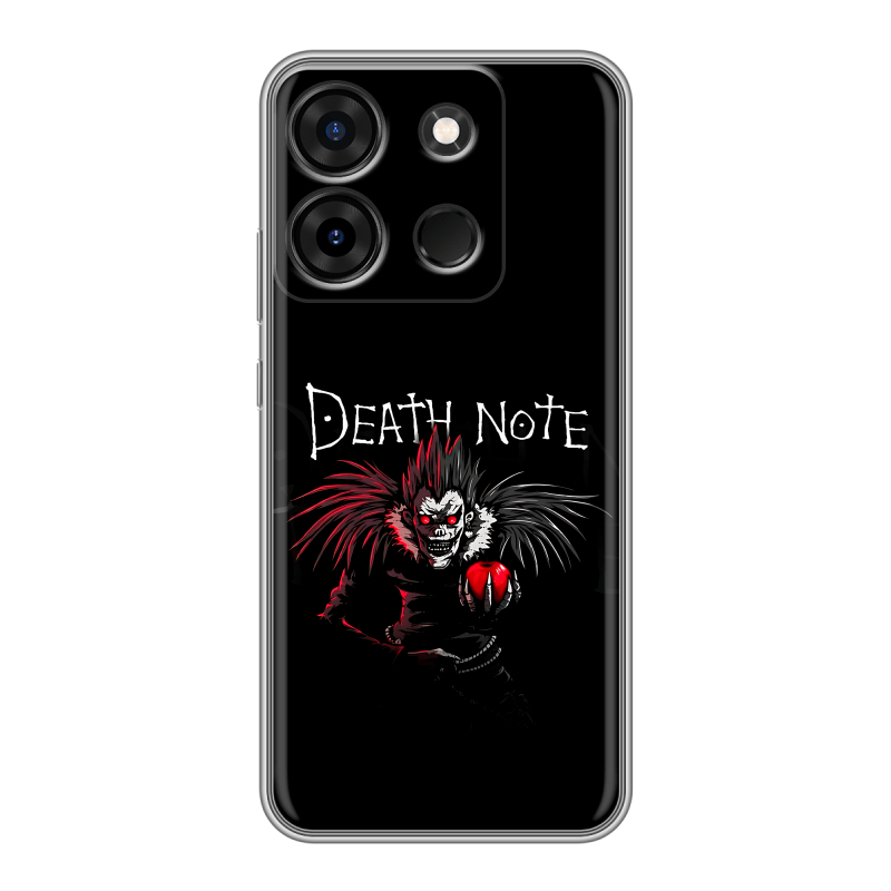 Силиконовый чехол на Infinix Smart 7 Plus с принтом Death note Тетрадь смерти Силиконовый чехол на Infinix Smart 7 Plus с принтом Death note Тетрадь смерти