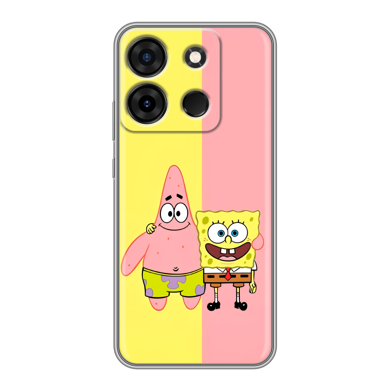 Силиконовый чехол на Infinix Smart 7 Plus с принтом Спанч боб Спанчбоб Силиконовый чехол на Infinix Smart 7 Plus с принтом Спанч боб Спанчбоб