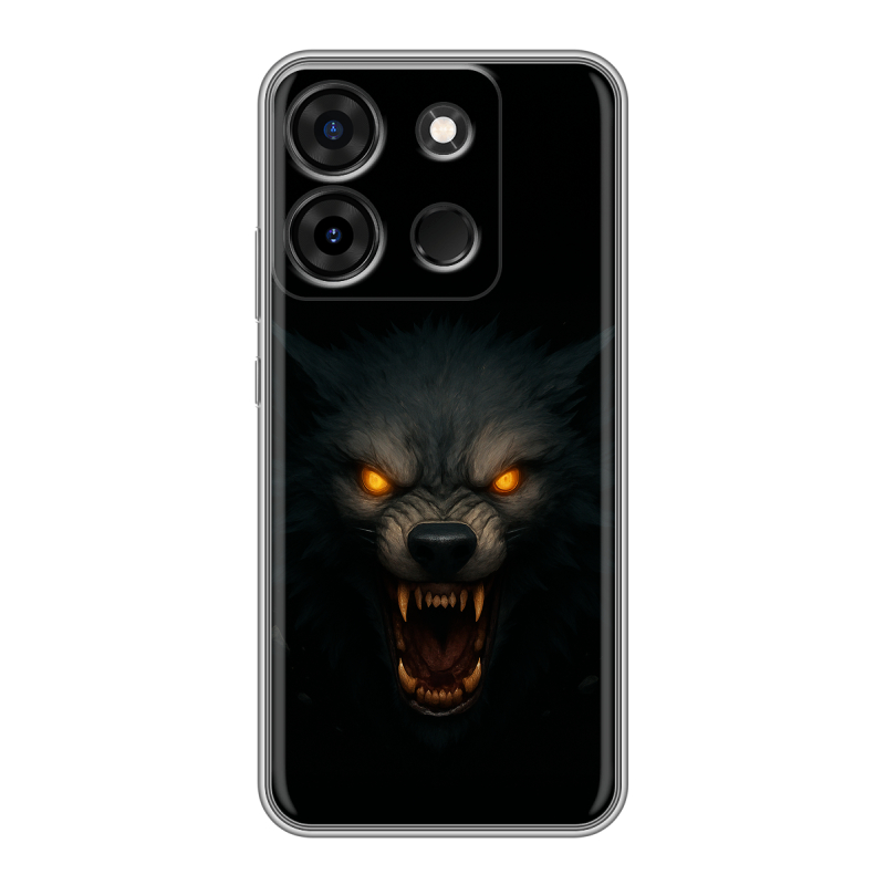 Силиконовый чехол на Infinix Smart 7 Plus с принтом Волк Силиконовый чехол на Infinix Smart 7 Plus с принтом Волк