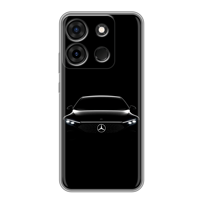 Силиконовый противоударный чехол на Infinix Smart 7 Plus с принтом Mercedes Мерседес Силиконовый противоударный чехол на Infinix Smart 7 Plus с принтом Mercedes Мерседес