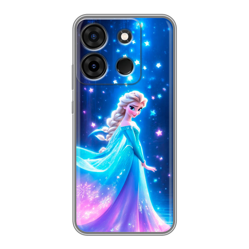 Силиконовый чехол на Infinix Smart 7 Plus с принтом Холодное сердце Frozen Силиконовый чехол на Infinix Smart 7 Plus с принтом Холодное сердце Frozen