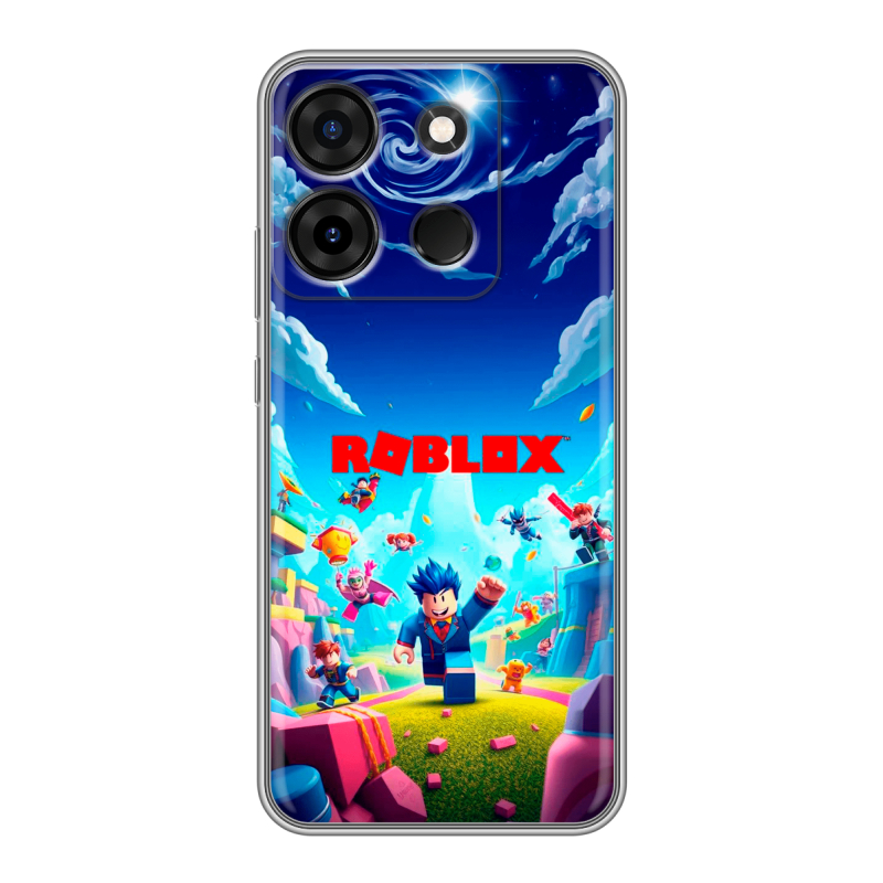 Силиконовый чехол на Infinix Smart 7 Plus с принтом Roblox Роблокс Силиконовый чехол на Infinix Smart 7 Plus с принтом Roblox Роблокс