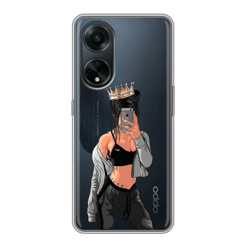 Силиконовый чехол на OPPO A98 с принтом Женские принты Силиконовый чехол на OPPO A98 с принтом Женские принты