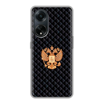 Силиконовый чехол на OPPO A98 с принтом Герб России принт