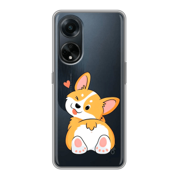 Силиконовый чехол на OPPO A98 с принтом Корги Силиконовый чехол на OPPO A98 с принтом Корги