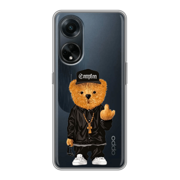 Силиконовый чехол на OPPO A98 с принтом Плюшевый медведь Силиконовый чехол на OPPO A98 с принтом Плюшевый медведь