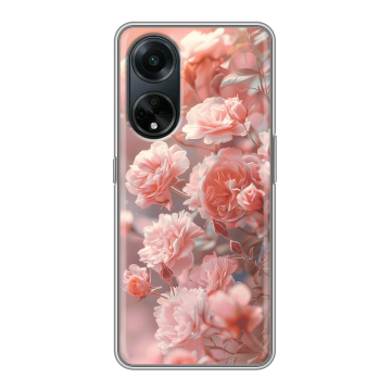 Силиконовый чехол на OPPO A98 с принтом Розовые розы Силиконовый чехол на OPPO A98 с принтом Розовые розы
