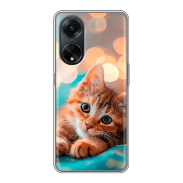 Силиконовый чехол на OPPO A98 с принтом котик Силиконовый чехол на OPPO A98 с принтом котик