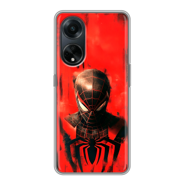 Силиконовый чехол на OPPO A98 с принтом человек паук spiderman Силиконовый чехол на OPPO A98 с принтом человек паук spiderman