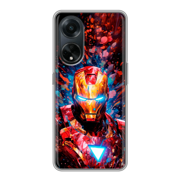 Силиконовый чехол на OPPO A98 с принтом Железный человек Ironman Силиконовый чехол на OPPO A98 с принтом Железный человек Ironman
