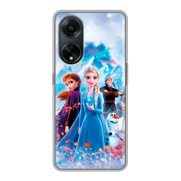 Силиконовый чехол на OPPO A98 с принтом Холодное сердце Frozen Силиконовый чехол на OPPO A98 с принтом Холодное сердце Frozen