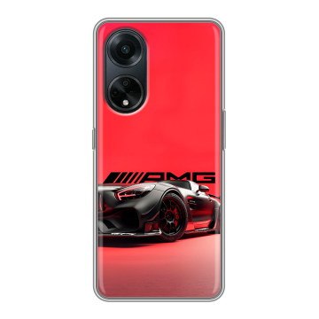 Силиконовый чехол на OPPO A98 с принтом Мерседес Mercedes AMG Силиконовый чехол на OPPO A98 с принтом Мерседес Mercedes AMG