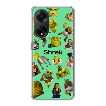 Силиконовый чехол на OPPO A98 с принтом Шрек Shrek Силиконовый чехол на OPPO A98 с принтом Шрек Shrek