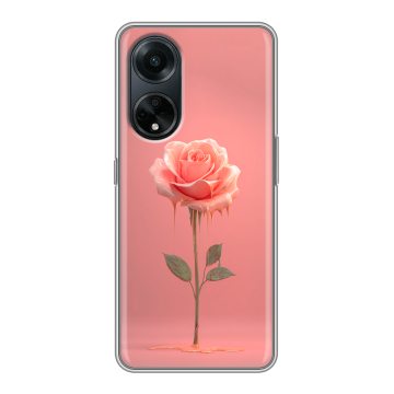 Силиконовый чехол на OPPO A98 с принтом Розовая роза Силиконовый чехол на OPPO A98 с принтом Розовая роза