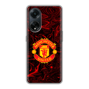 Силиконовый чехол на OPPO A98 с принтом Manchester United Силиконовый чехол на OPPO A98 с принтом Manchester United