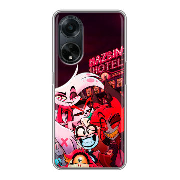 Силиконовый чехол на OPPO A98 с принтом Hazbin Hotel Отель Хазбин Силиконовый чехол на OPPO A98 с принтом Hazbin Hotel Отель Хазбин