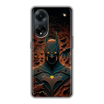 Силиконовый чехол на OPPO A98 с принтом Batman Бэтмен Силиконовый чехол на OPPO A98 с принтом Batman Бэтмен