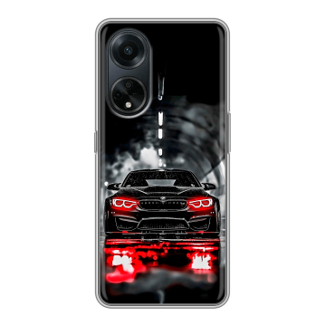 Силиконовый чехол на OPPO A98 с принтом BMW БМВ