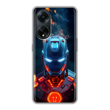 Силиконовый чехол на OPPO A98 с принтом IronMan Железный человек Силиконовый чехол на OPPO A98 с принтом IronMan Железный человек