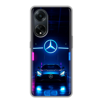 Силиконовый чехол на OPPO A98 с принтом Mercedes Мерседес Силиконовый чехол на OPPO A98 с принтом Mercedes Мерседес