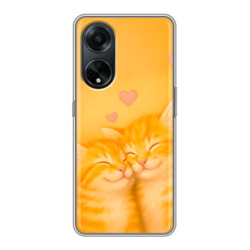 Силиконовый чехол на OPPO A98 с принтом Милые котята Силиконовый чехол на OPPO A98 с принтом Милые котята