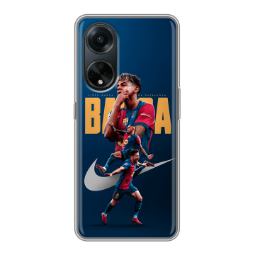 Силиконовый чехол на OPPO A98 с принтом Барселона Barca Yamal Силиконовый чехол на OPPO A98 с принтом Барселона Barca Yamal
