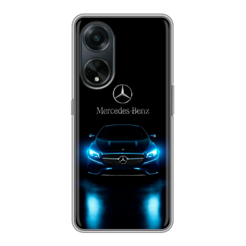 Силиконовый чехол на OPPO A98 с принтом Mercedes Мерседес
