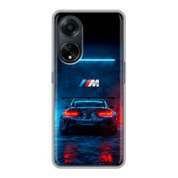 Силиконовый чехол на OPPO A98 с принтом BMW БМВ Силиконовый чехол на OPPO A98 с принтом BMW БМВ
