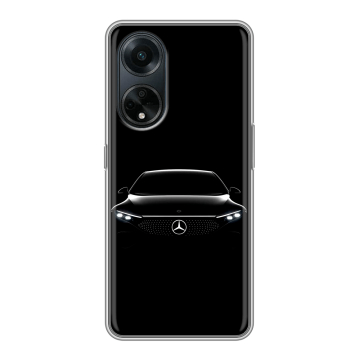 Силиконовый чехол на OPPO A98 с принтом Mercedes Мерседес