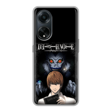 Силиконовый чехол на OPPO A98 с принтом Death note Тетрадь смерти Силиконовый чехол на OPPO A98 с принтом Death note Тетрадь смерти