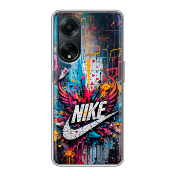 Силиконовый чехол на OPPO A98 с принтом Nike Найк Силиконовый чехол на OPPO A98 с принтом Nike Найк