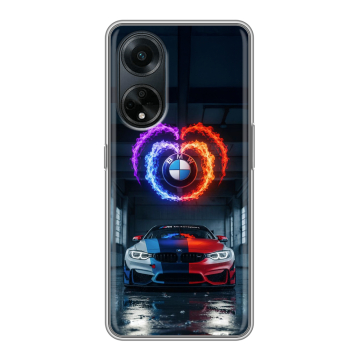 Силиконовый чехол на OPPO A98 с принтом BMW БМВ Силиконовый чехол на OPPO A98 с принтом BMW БМВ