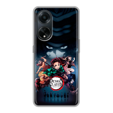 Силиконовый чехол на OPPO A98 с принтом Demon Slayer Клинок рассекающий демонов Силиконовый чехол на OPPO A98 с принтом Demon Slayer Клинок рассекающий демонов