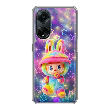 Силиконовый чехол на OPPO A98 с принтом Labubu Лабубу